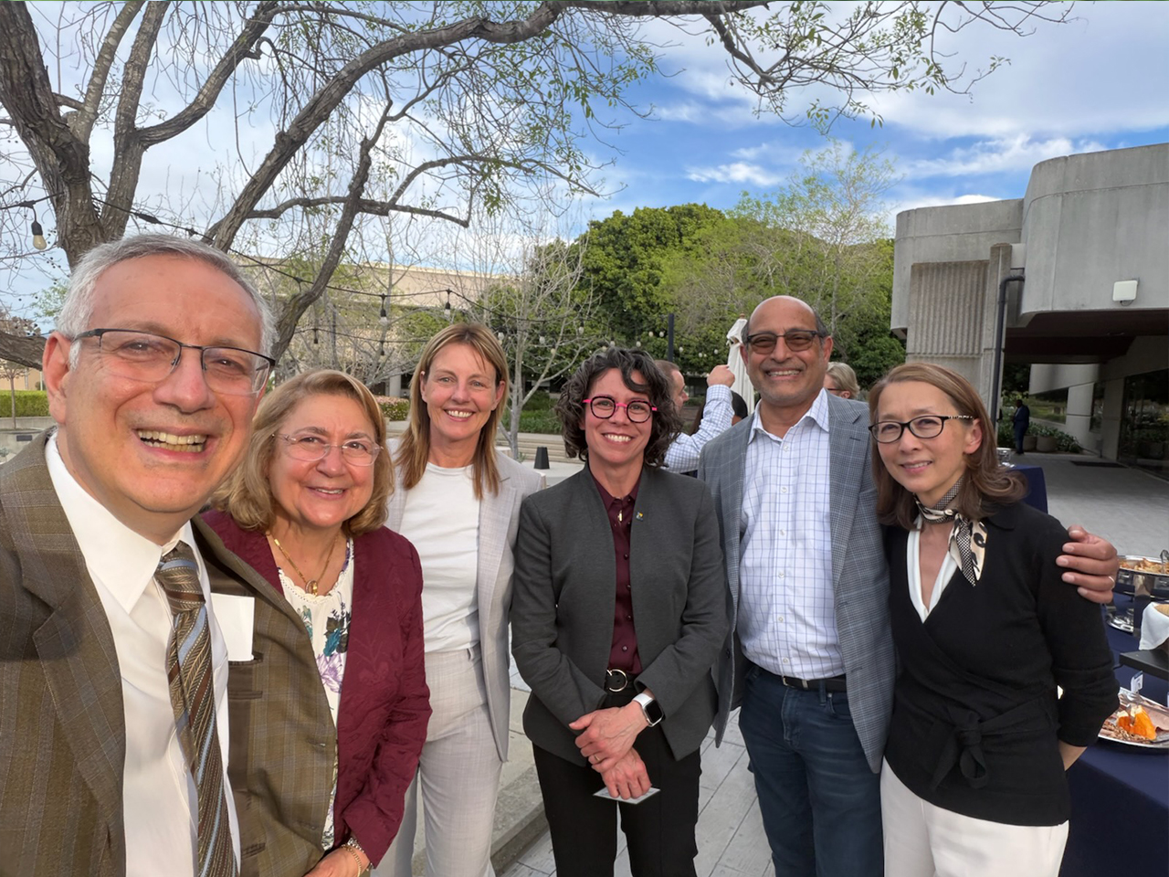 Chancellor and Mrs. Assanis with UCSB and UC colleagues.